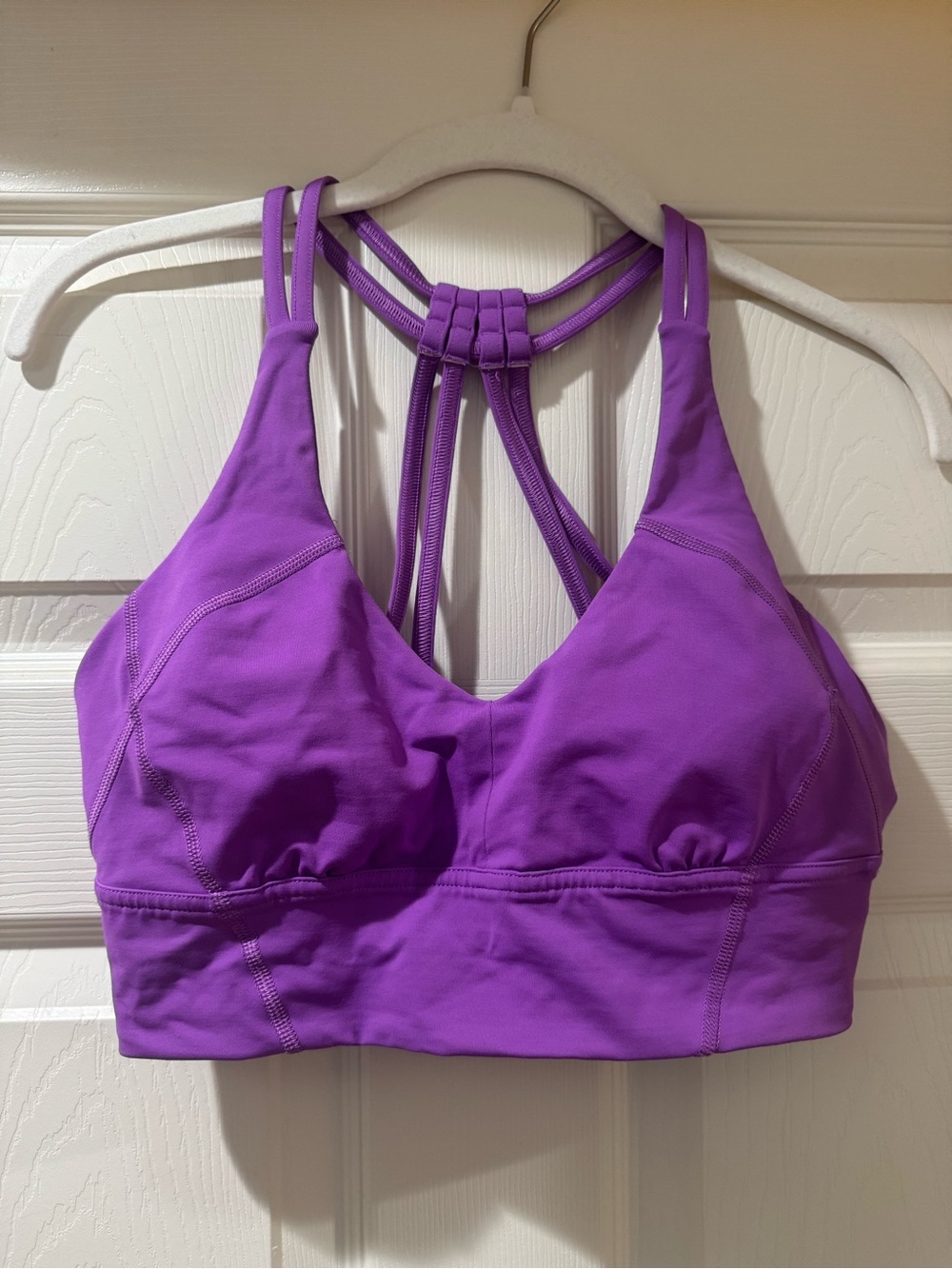 Lululemon Free To Be Bra Power Purple Size 8 Strappy Yoga Sports Bra